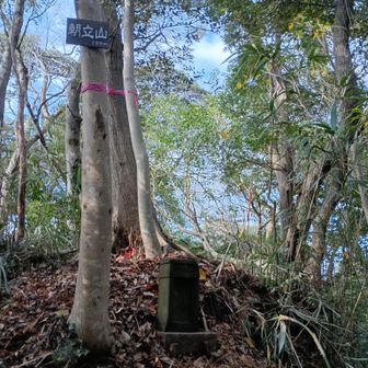 朝立山！
波兎の祠にお参り。