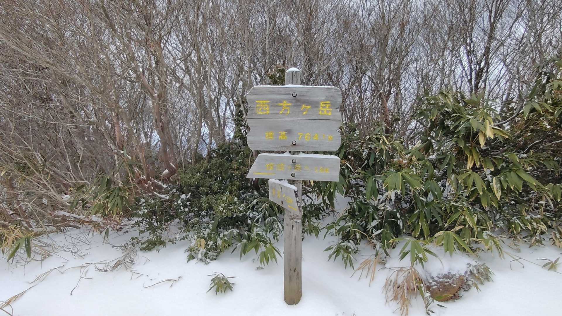 西方ヶ岳登頂。