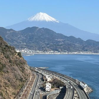 東名高速と国1バイパスも絶景に溶け込む薩埵峠🗻