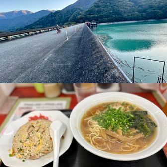 畑薙ダムから2k位、臨時駐車場まで！
下山後は白樺荘の温泉♨️
そこから80kで静岡市内のラーメン🍜
お疲れ様でしたー！！楽しい冒険でした👍