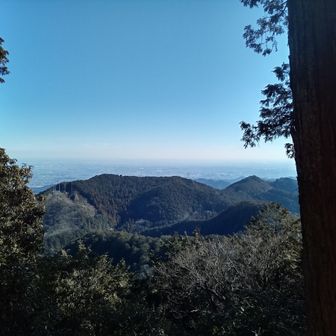越上山の山頂手前から