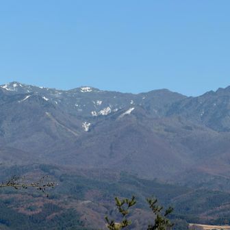 雪を少し被った武尊山が見えました🏔️