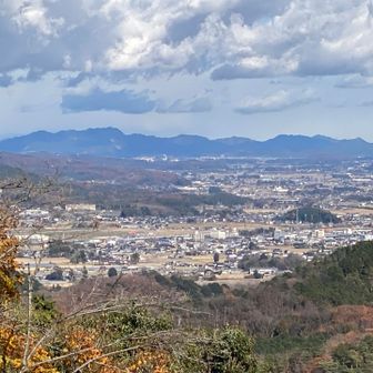 大平神社のお茶屋展望台からの古賀志山から本山まで