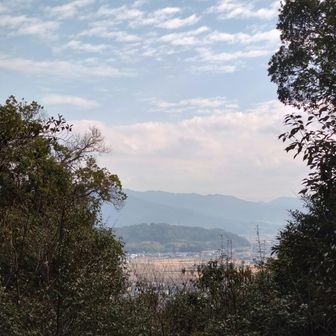 耳成山から香久山を臨む