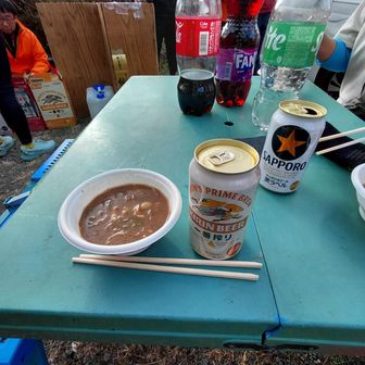 ゴール名物
豚汁と駆けつけビール🍺