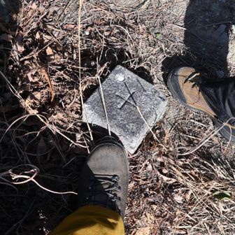 私の登山靴は、lowaのタホーです。足先の剛性が弱い感じがします。下りの時に足首で支えにくい。
中間地点の松の倒木はバキバキしましたが、木峰手前の倒木はチェンソーが・・・。松本さんよろしく。