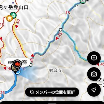 続いて、
計画折り返しの最東端「虎岳」ピーク▲
ここで更に東側の「岩岳」を、私が計画でお漏らししてる事に気付く⋯
(山友様すみませんでした)
「皆が行きたいなら行こうよ！」で全員一致🆗

往復3.4㌔、90分も有する岩岳を目指します🚶‍♀