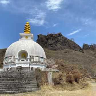 ここまで車🚗がきた、びっくり‼️
車に乗ってた人に聞いたら高森田楽🍢のお店近くにラクダ岩入り口の看板がある。
道は狭く離合出来ないらしいです。