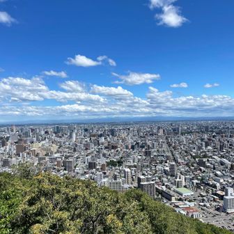 この夏一番の円山からの景色かな✨