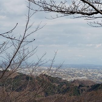 うっすらと立山連峰が見えた