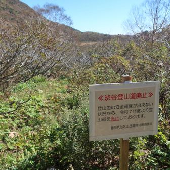 渋谷登山口の道は閉鎖
