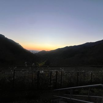 日の出とともに出発🌅