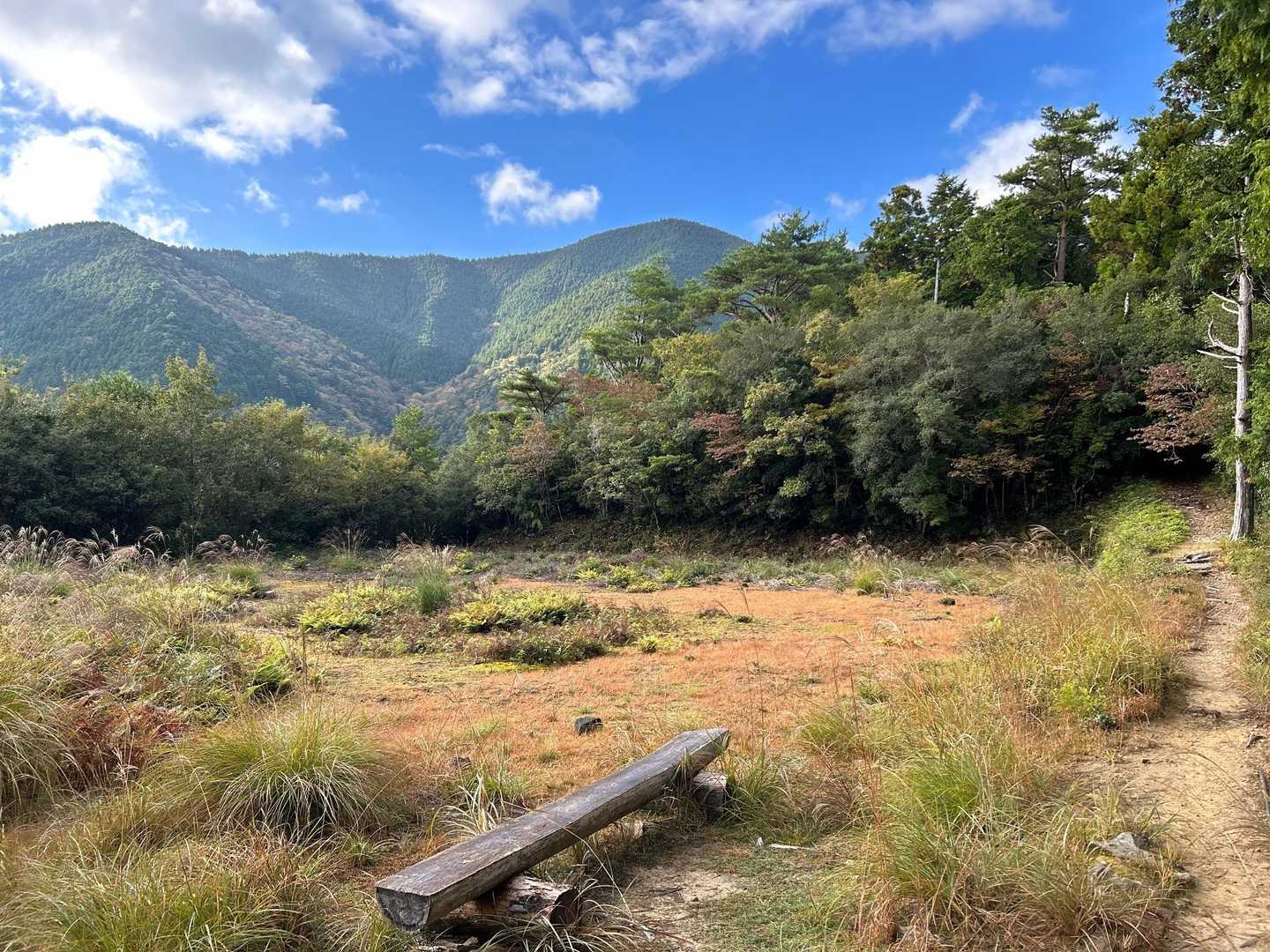 果無峠の途中の景色、まだまだ先は長そうです