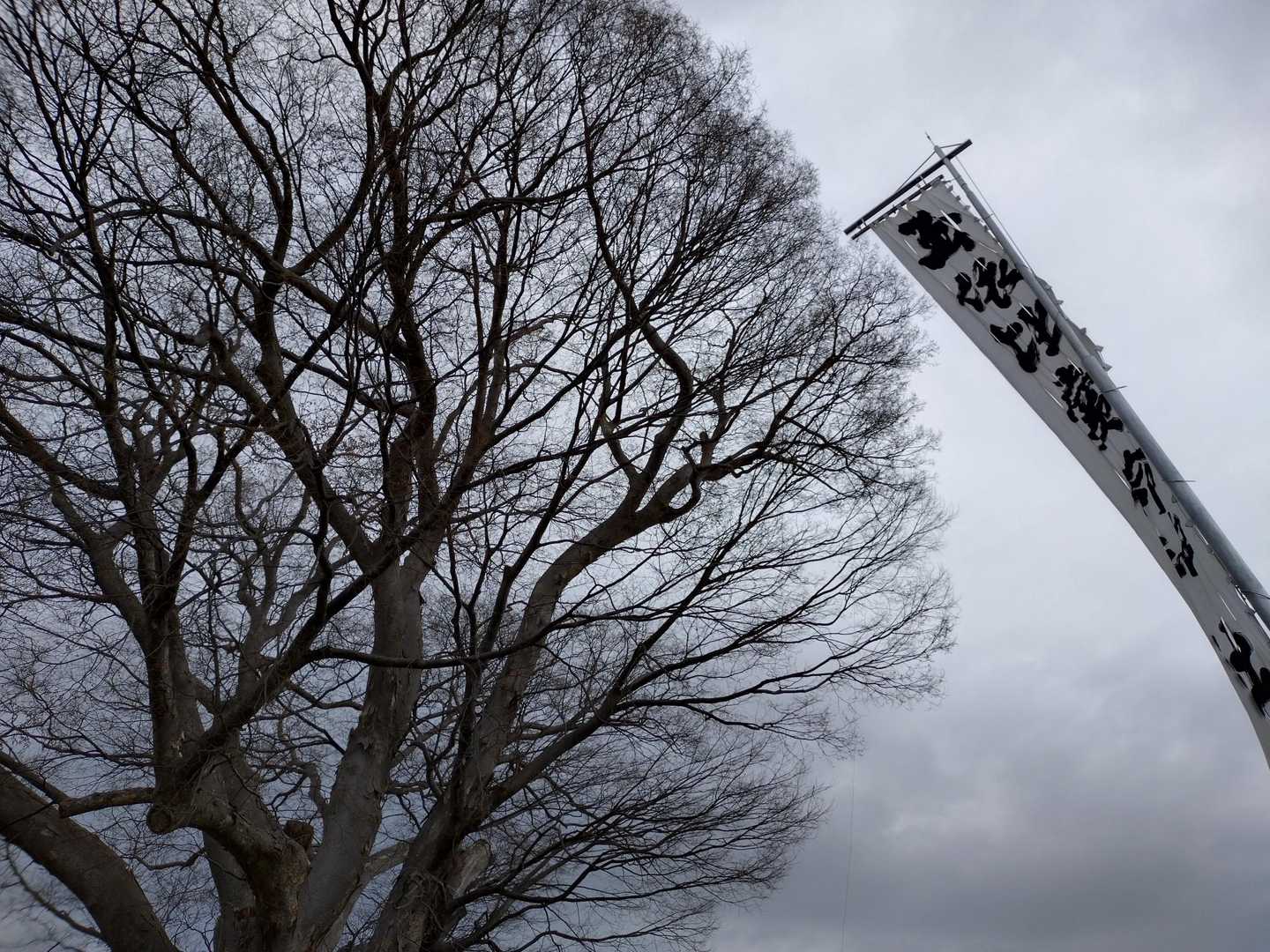通称池田の宮、正式には玉依毘売命神社、鳥居前に駐車スペース10台ほど。お祭中にて、幟旗も立ってました。薄曇りのスタート。