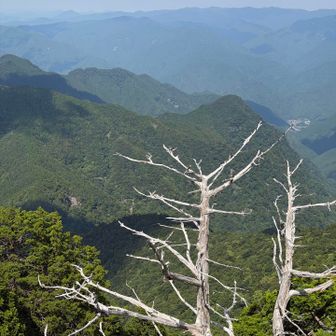 左奥に高見山