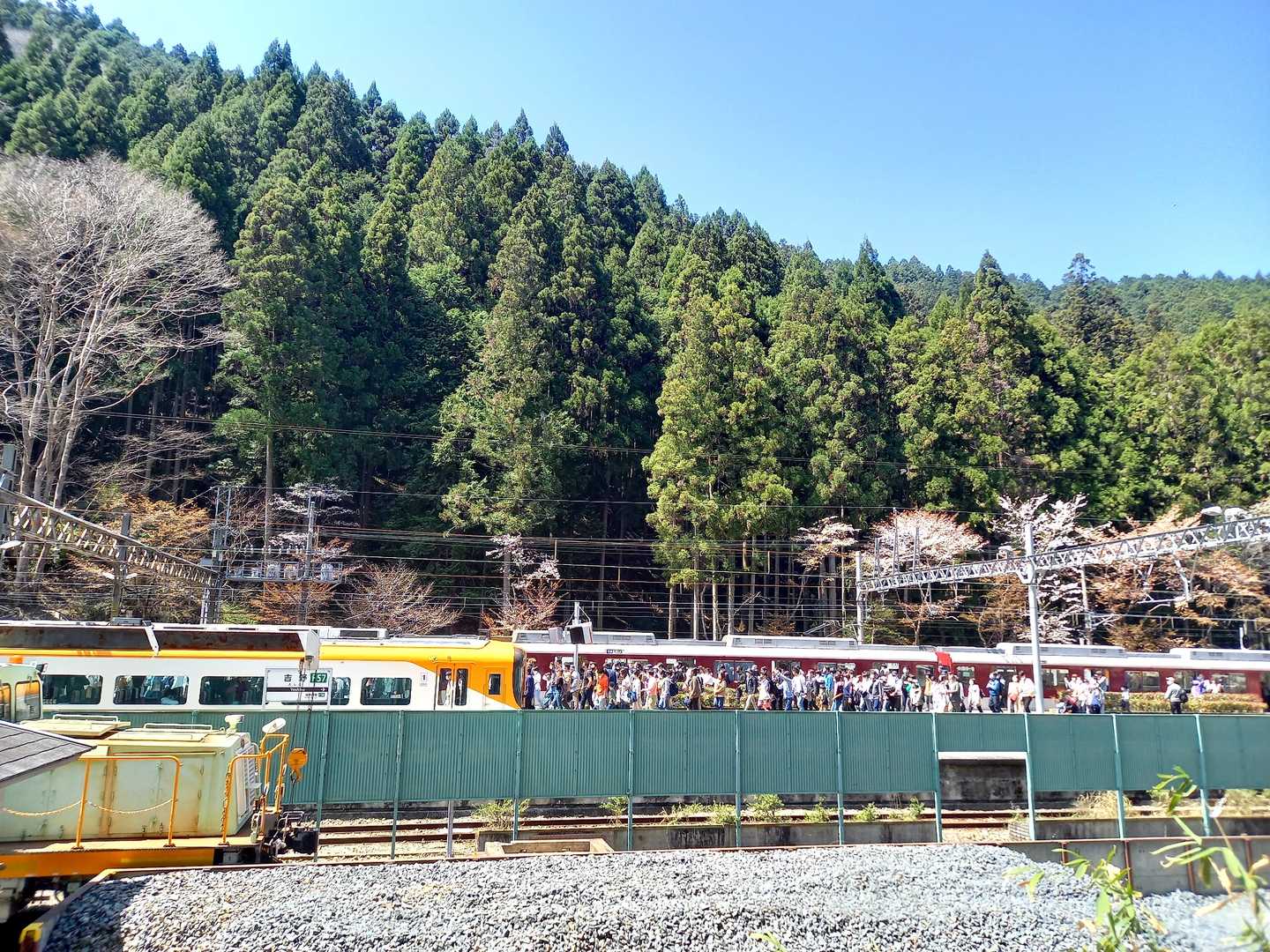 ちょうど電車が着いて
凄い人達が…😰