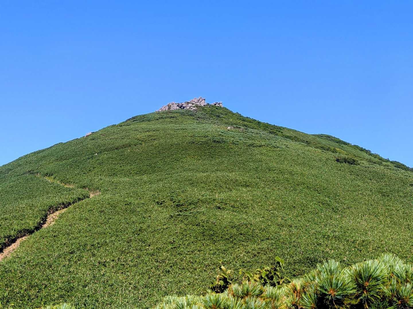 新見峠登山口-前目国内岳-目国内岳-岩内岳 往復コースの写真