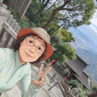 下の見晴台までの長い階段
気をつけて下ります〜