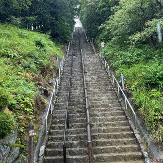 月見広場に続く急な階段