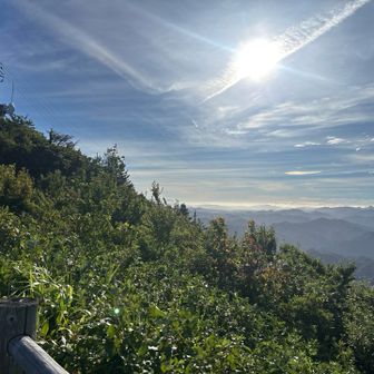 展望台からの雲海　左に大山が見え隠れ…
