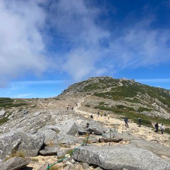 中岳への登り
