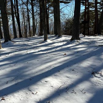静かで広い山頂部