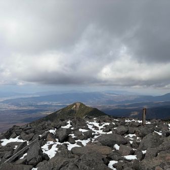 編笠山からの西岳