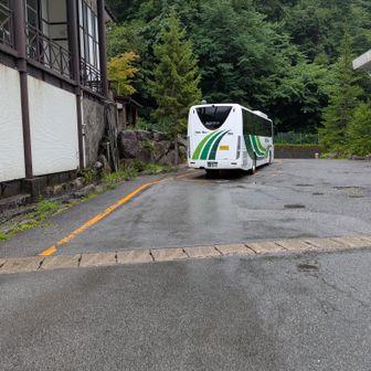 発車間際のバス、間に合いました