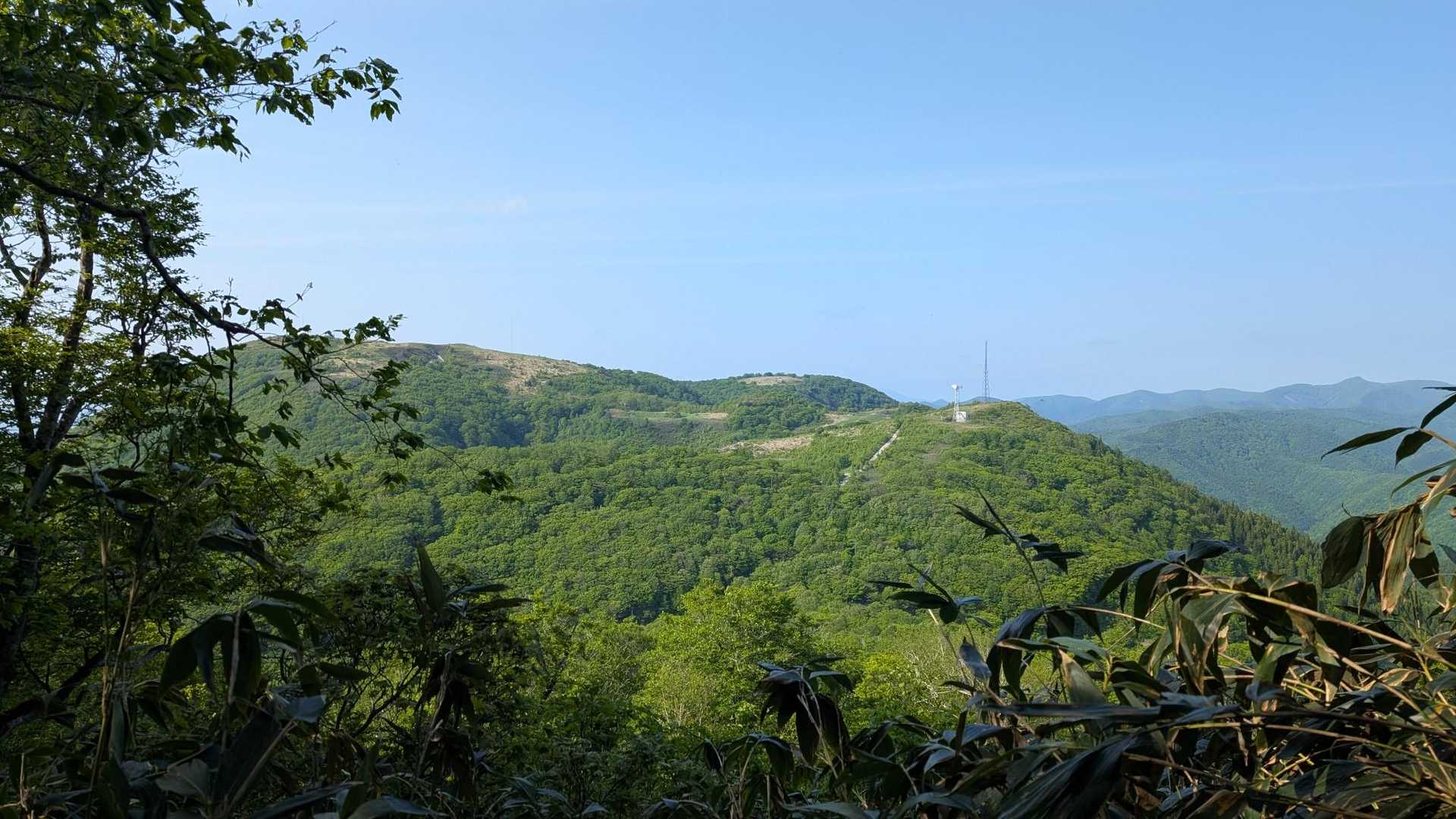 整備は万全でありがたい😙
開けたら見えたのは登山口の向かいの電波塔と丘📸