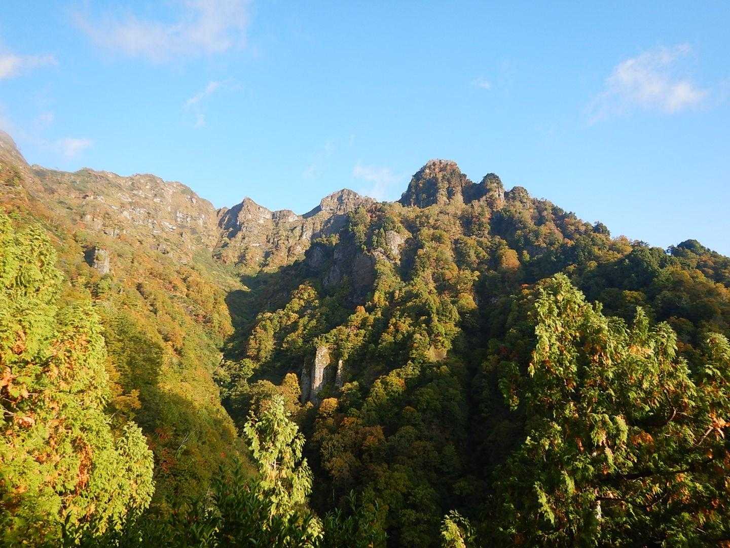 眼の前に立ちはだかる峰々。