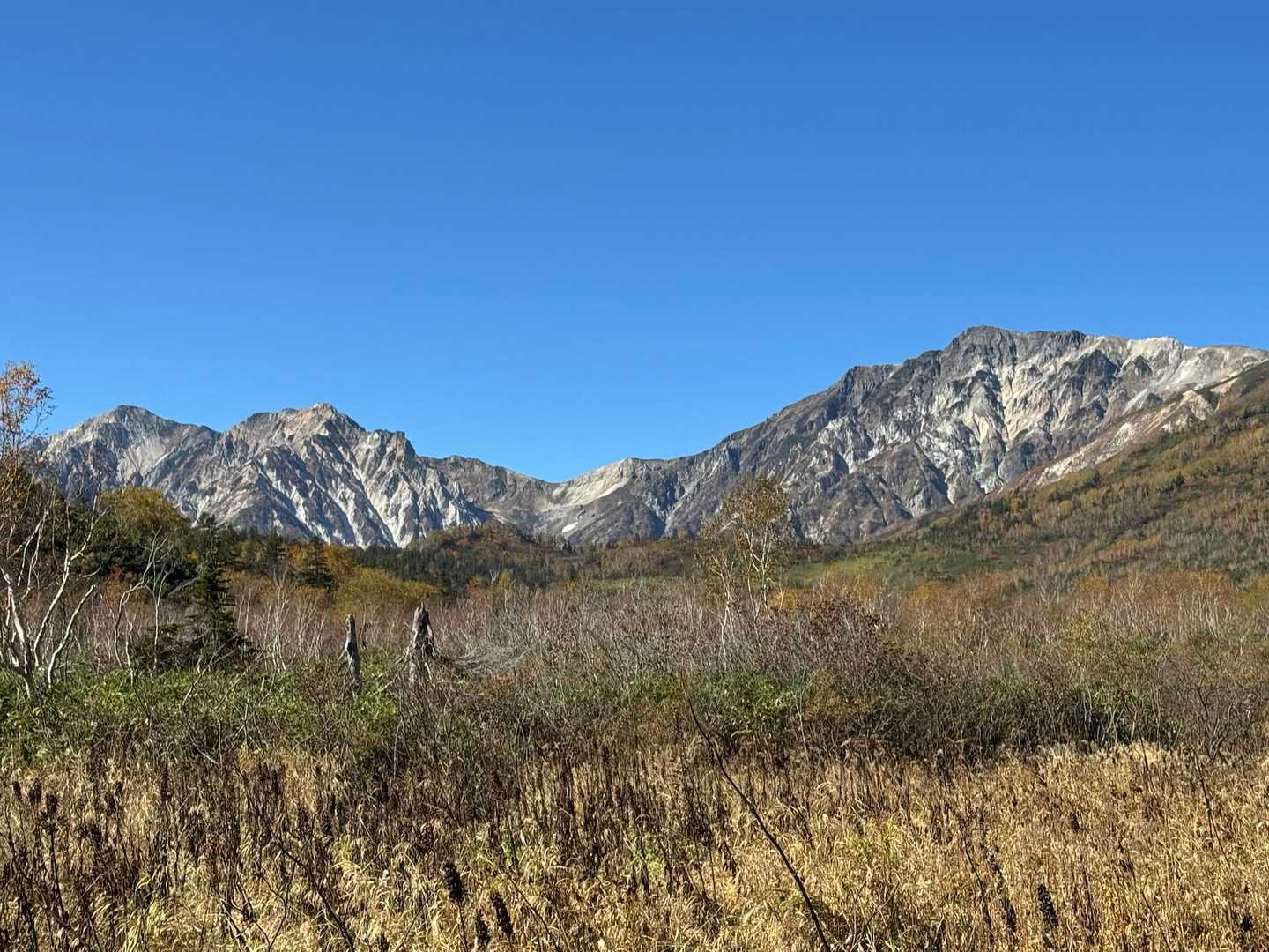 蓮華温泉登山口-船越の頭-乗鞍岳-天狗原-栂池登山道入口 縦走コースの写真