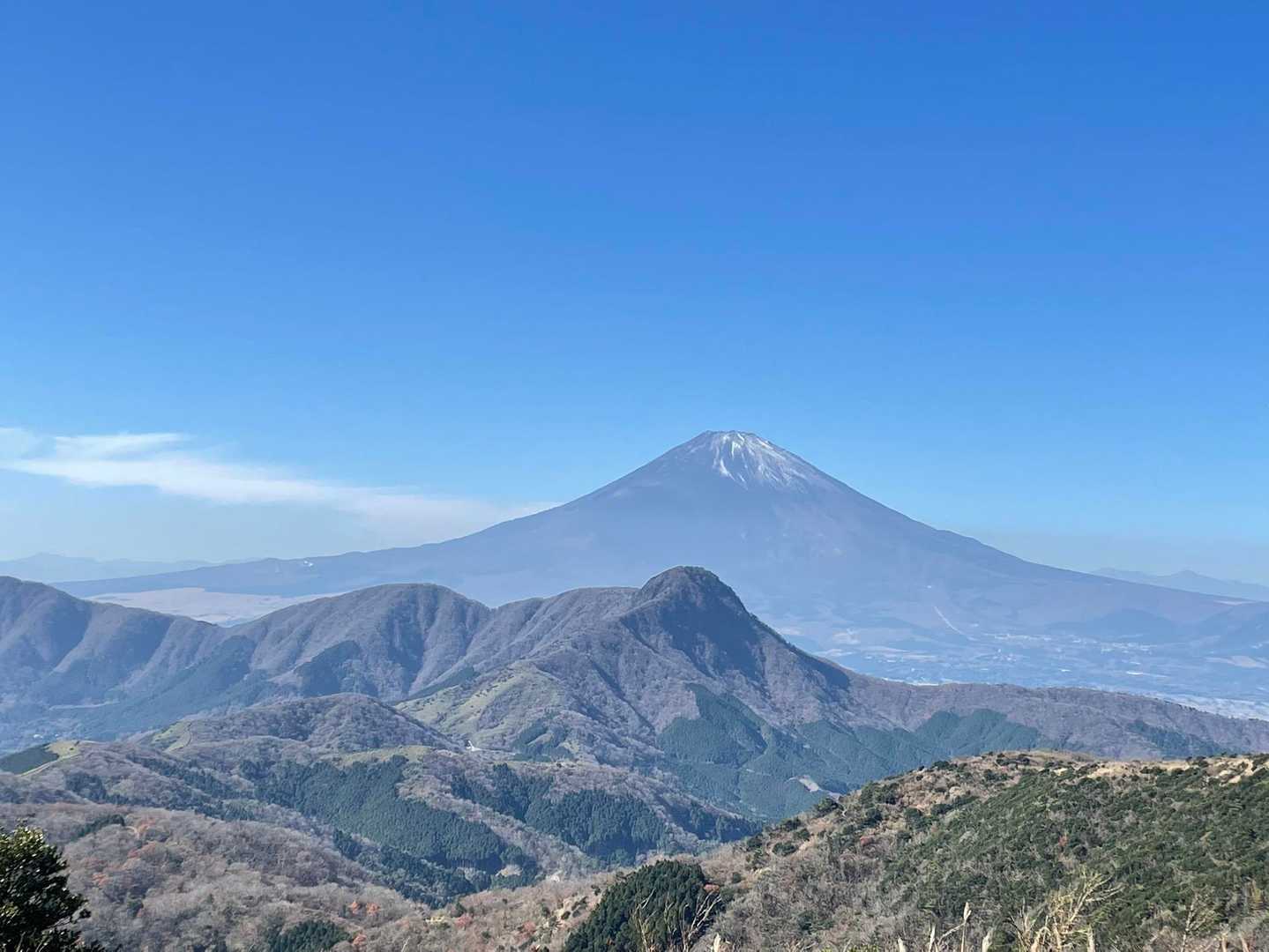 道了尊バス停-明神ヶ岳-宮城野営業所前バス 縦走コースの写真