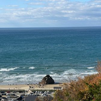 上から弁天島が見えます😀