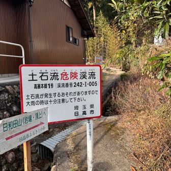 道路脇にあった入り口表示
ここには岩場とある