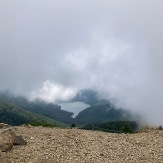 お昼たべてたらぽっかり霧が晴れた