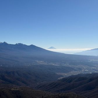 八ヶ岳と富士山。