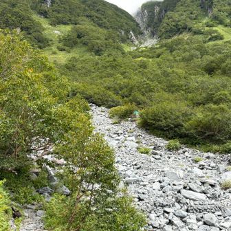 向う岸にテント場