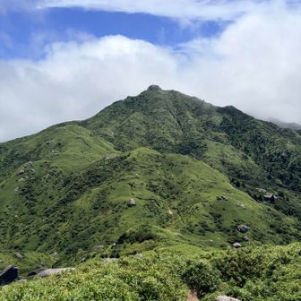 またもや快晴☀️最高の景色
私が宮之浦岳から永田岳まで歩いた道が見える