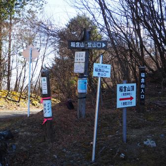 駐車場横の稲含山登山口
看板や表示が賑やか😁
黒内山は道を挟んだ反対側から