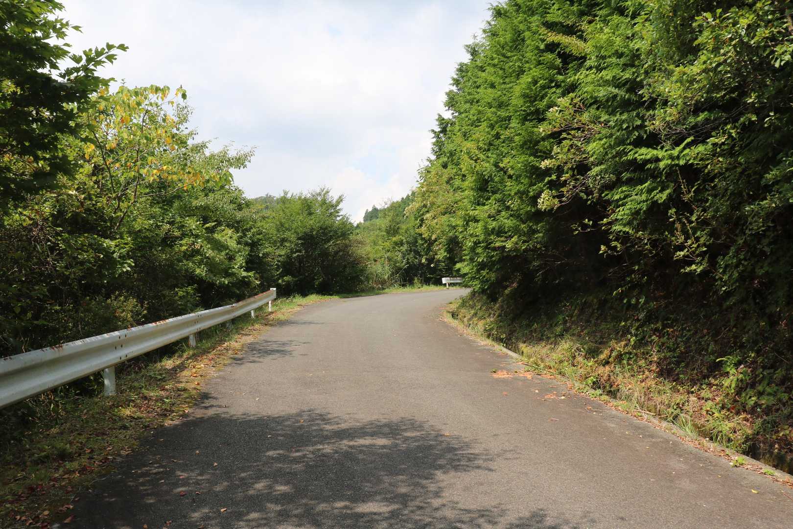 舗装路をしばらく歩く