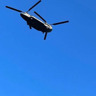 各務原アルプス（関南アルプス）・八木三山 自衛隊のヘリが上空を飛んでいった