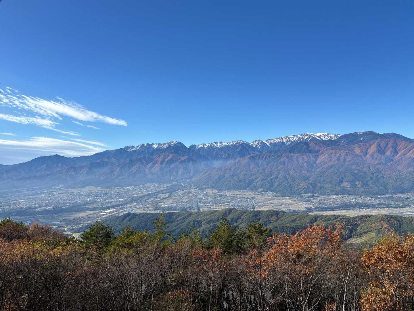 晴れて来た☀️ので、青空の中央アルプス