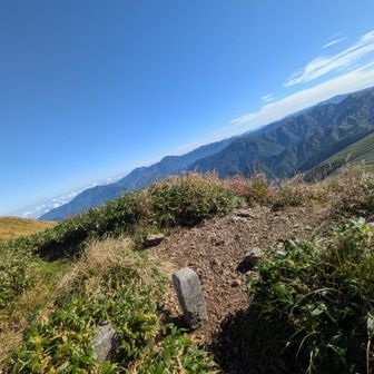 牛ヶ岳…
山頂標無し⤵
この少し先に眺望がいいみたい