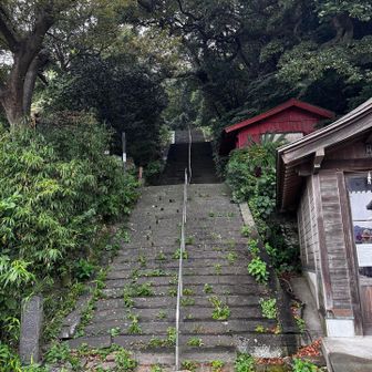 明神山に登ります。