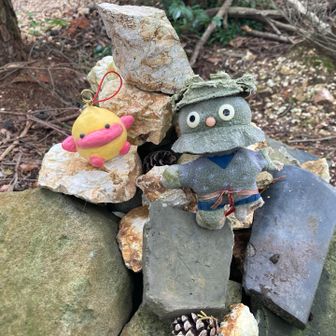 旧愛宕神社跡
かまめしどんと一緒に記念撮影