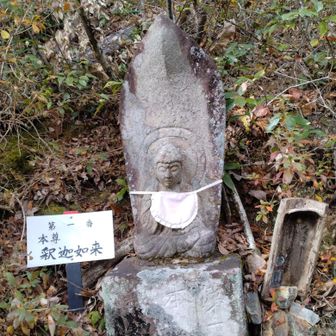 第一番 釈迦如来
仏説摩訶般若波羅蜜多心経
のうまくさんまんだぼだなんばく
🙏
第一番と第八十八番のみ唱えました🥲      
他は合掌して巡拝      