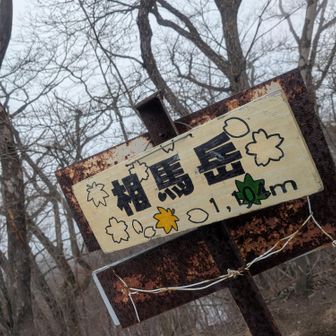 そして…今日の最高峰
相馬岳  今年の干支  午年  🙌

この先、進むか悩む🤨  きっと晴れてたら行ってたけど…今日は諦め⤵中道へ
