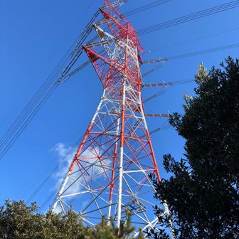 268号線から見える鉄塔のところまで来ました！