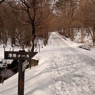 今回もこちらから。
水神と比べて雪が少ないので歩きやすいです。。
たぶん(笑)