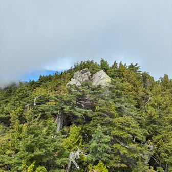 烏帽子岩からおりて、向かいの烏帽子岳山頂